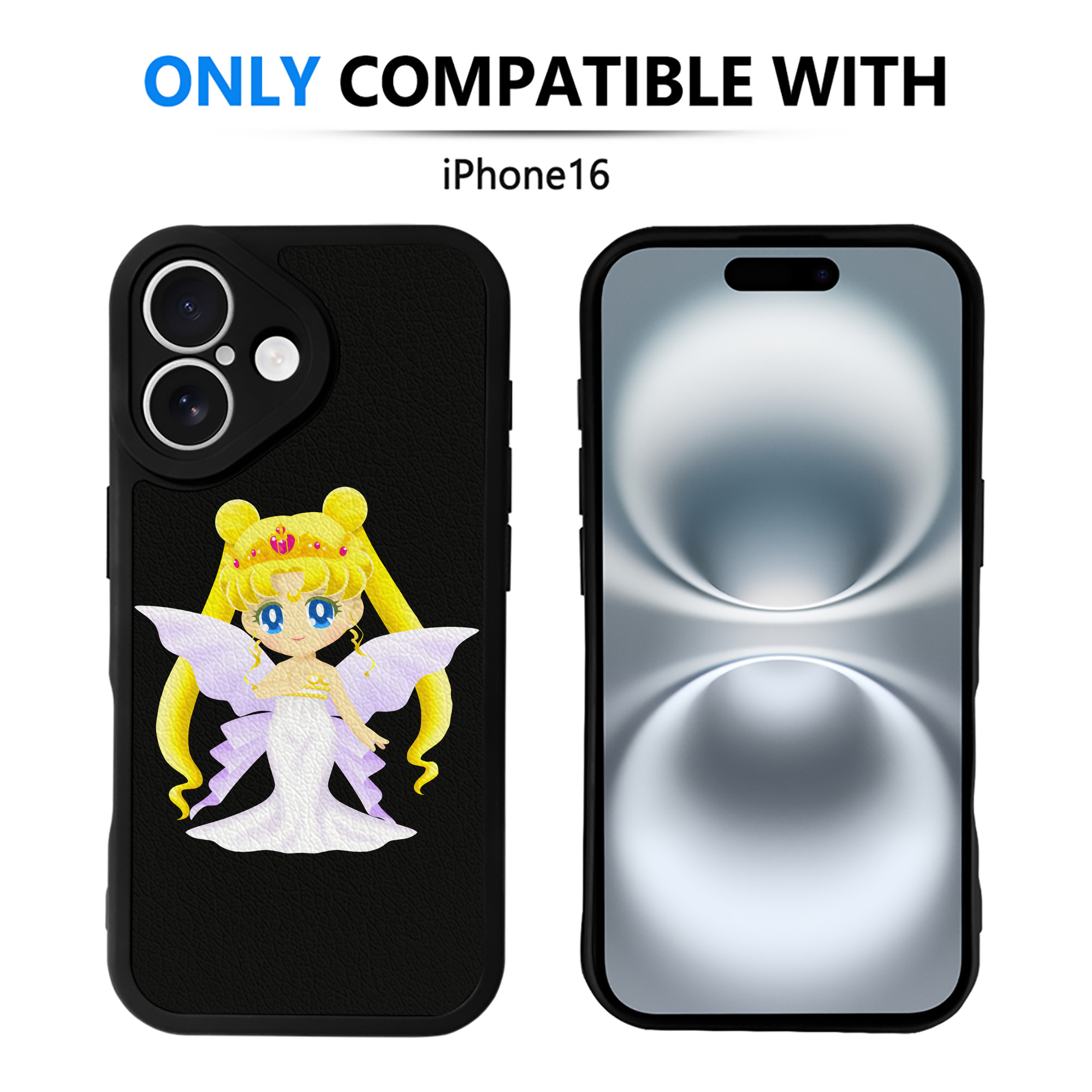 （画像用） 美少女戦士セーラームーン 愛野 美奈子 あいの みなこ Sailor Moon Aino Minako 【iPhone 16シリーズ対応】シリコンスマホケース（レザー調） 材質：シリコン